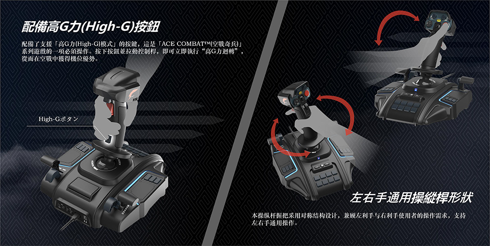 (預訂訂金 $400) (總價 $1088) (行版) HORI ACE COMBAT 8: WINGS OF THEVE Flight Stick 飛行搖桿 for PS4 / PS5 / PC (SPF-034A)