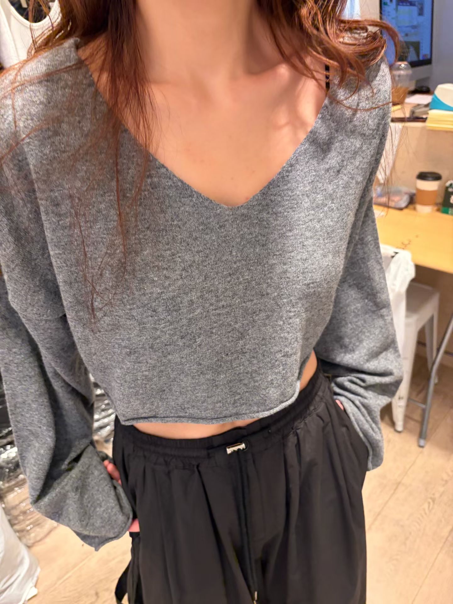 Deep V shortest top