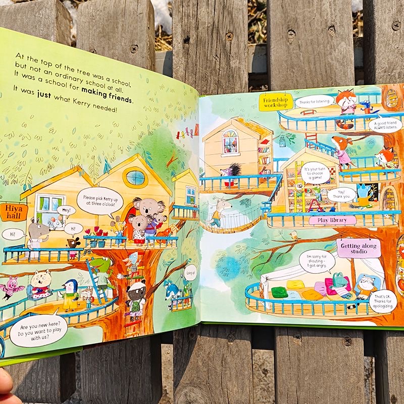 School of Manners / Making Friends：作者 Laura Cowan，插畫師 Rosie Reeve · School of Happiness / Confidence / Kindness：作者 Kimberley Kinloch 與 Zanna Davidson，插畫師 Rosie Reeve