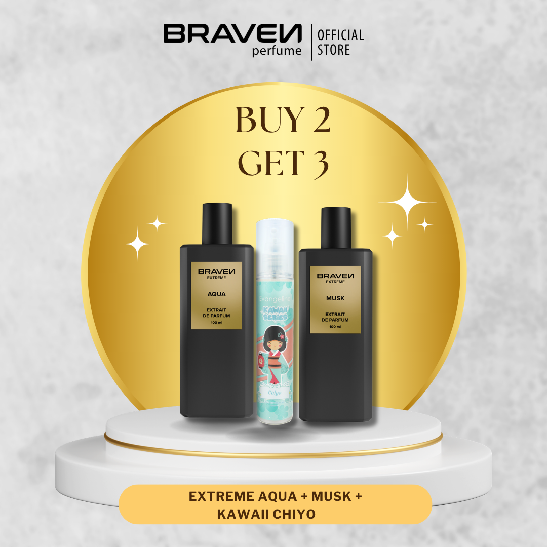 Braven Perfume Combo Set - Buy 2 Get 3 - Extreme Aqua + Extreme Musk