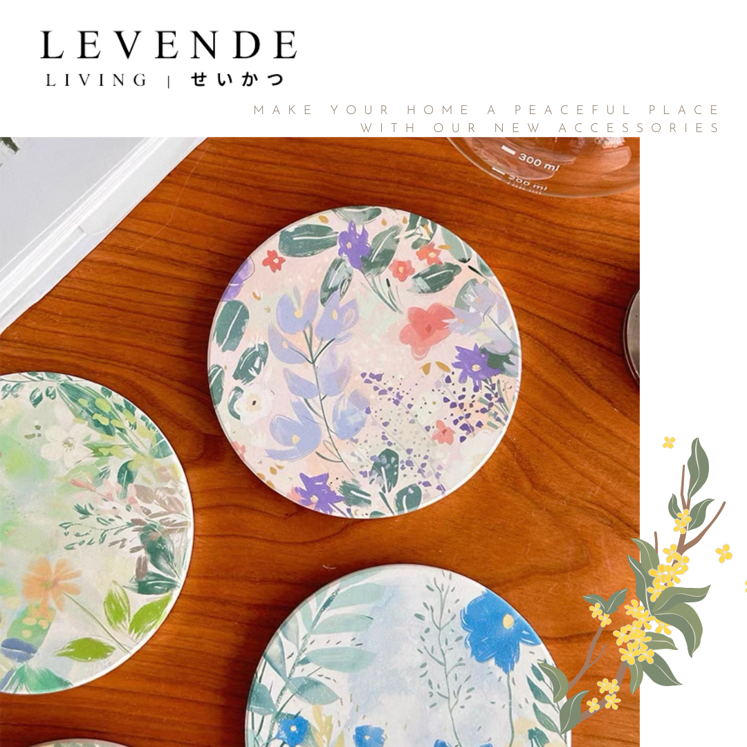 Levende花語陶瓷杯墊