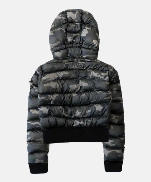 Viper 31-2 Hooded Short Puffer – Green Camo - 바이퍼31-2 후드 숏 푸퍼 - 그린카모