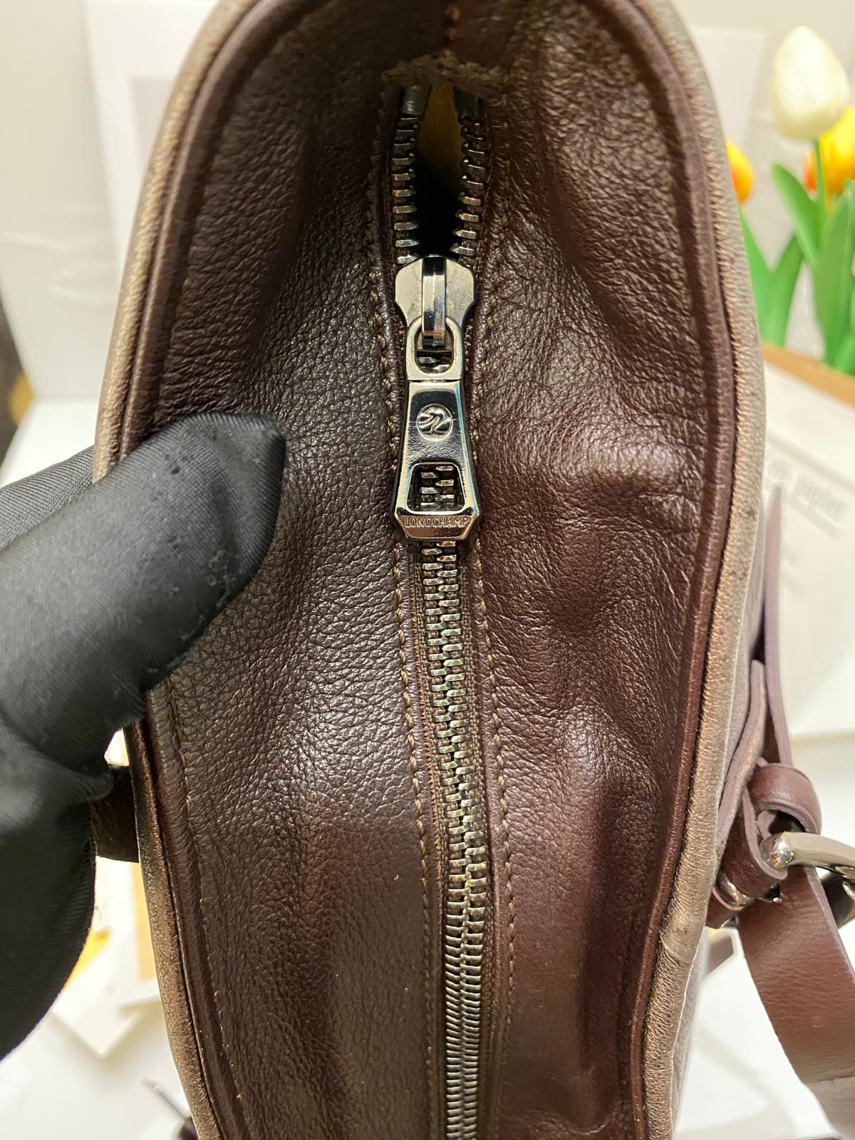 Longchamp LM Cuir Leather Tote Bag