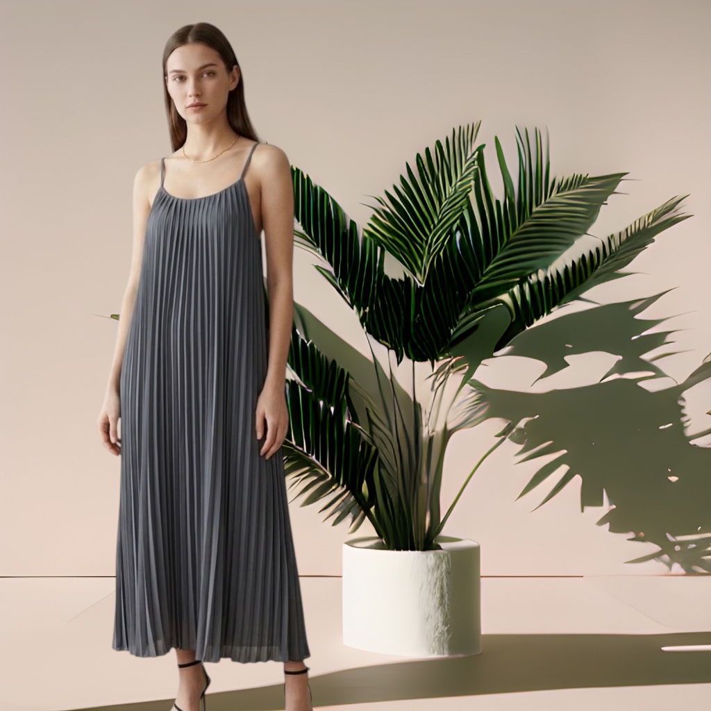 W6601A - Pleated Dress