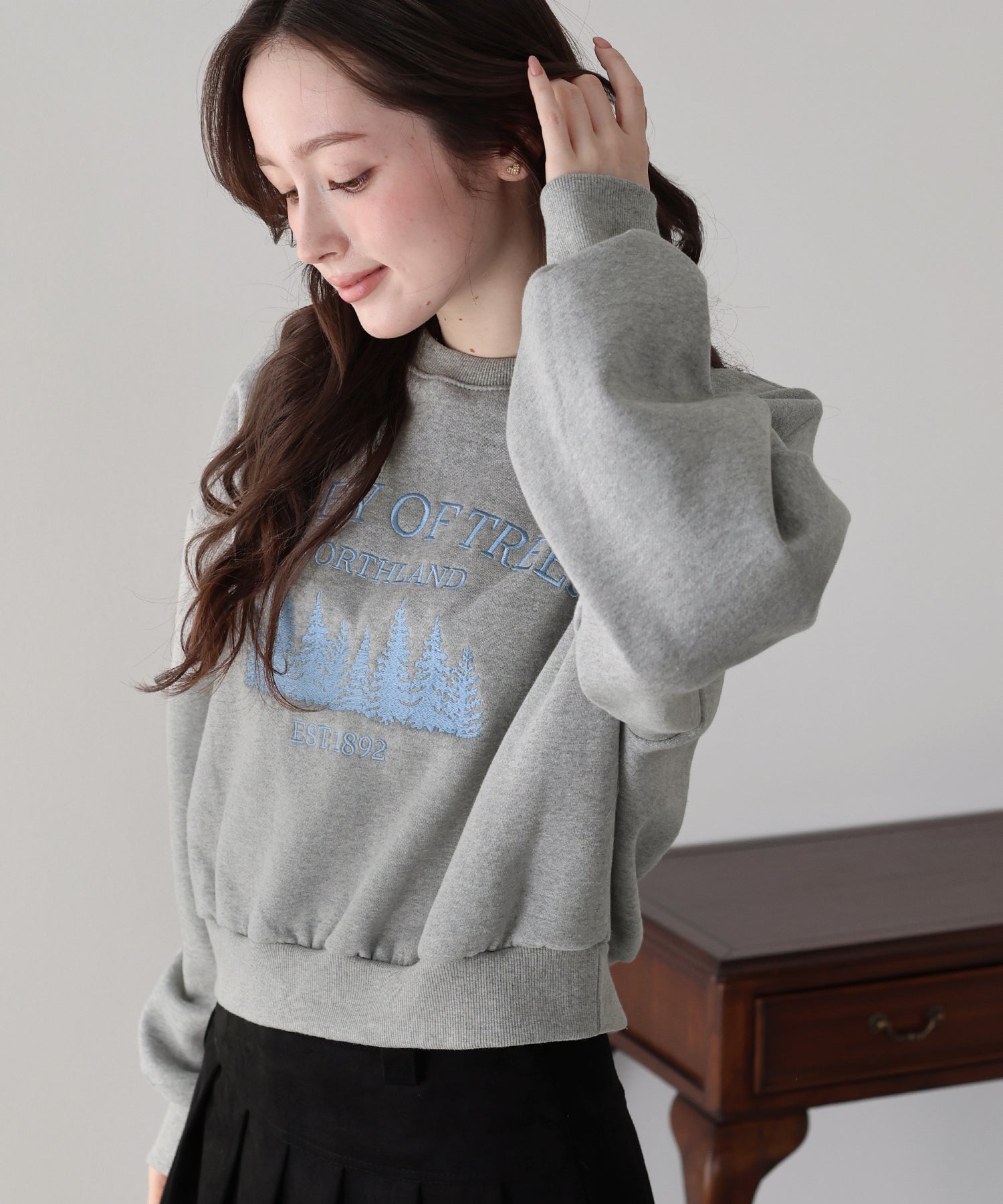 <限量現貨><JP>店主自留！北歐風Forest 刺繡衞衣* 2色入