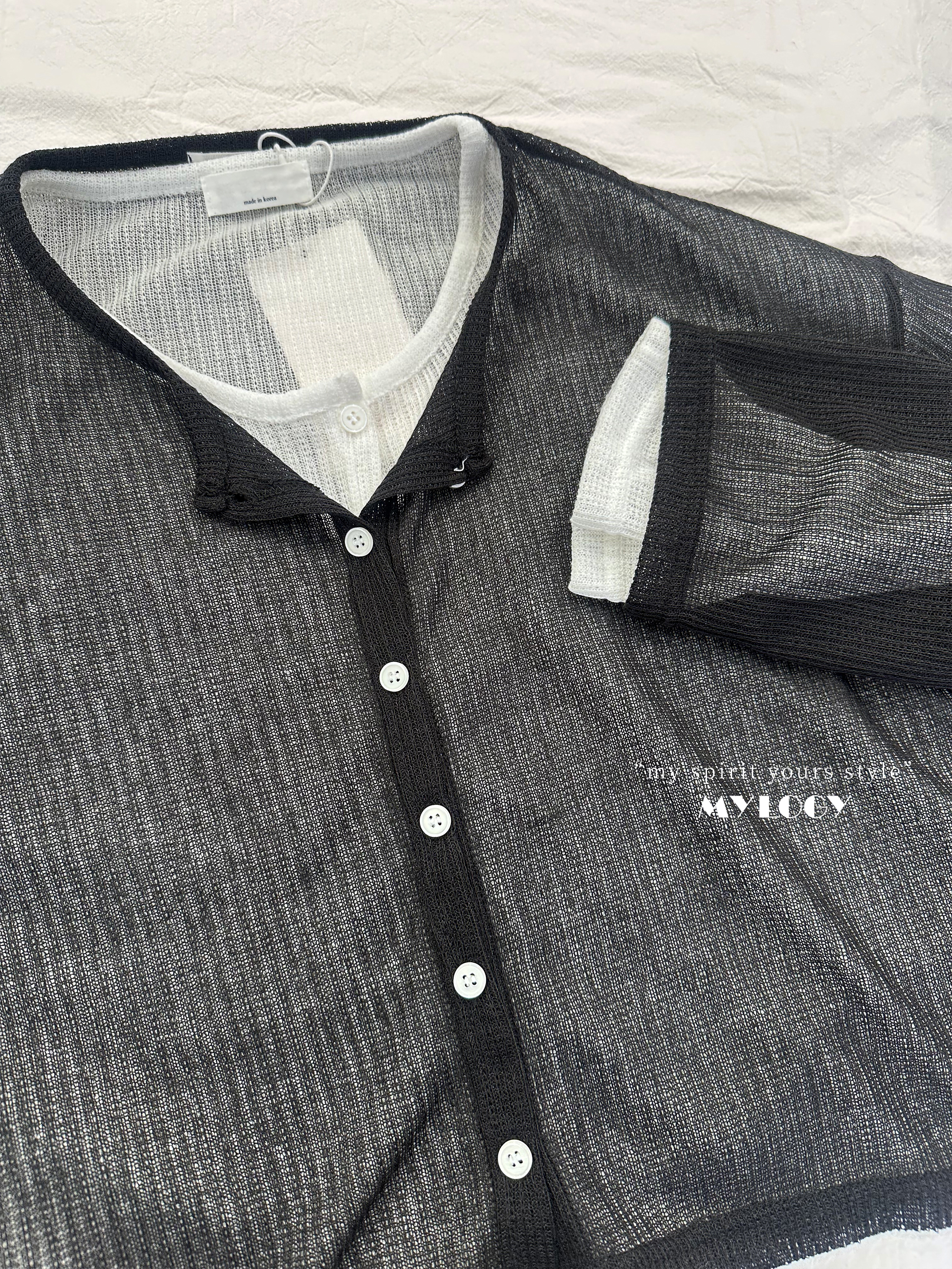 【加$50多1件】<今季大熱！複式疊穿可！> 薄針織開胸上衣 LI0001