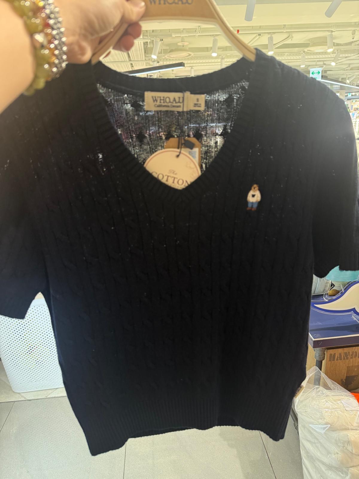 *🇰🇷韓國直送最新款Who.A.U 刺繡小熊V領針織衫 折扣優惠🈹*