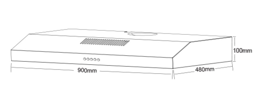 AEROGAZ 90cm Slim Hood AZ-9880