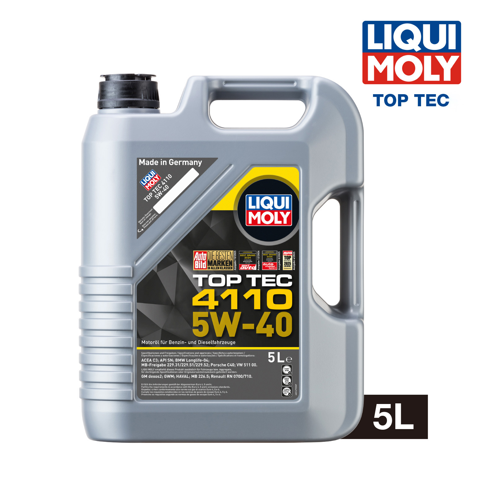 LIQUI MOLY Top Tec 4110 5W-40 (5L) 機油/潤滑油/偈油【原裝行貨】