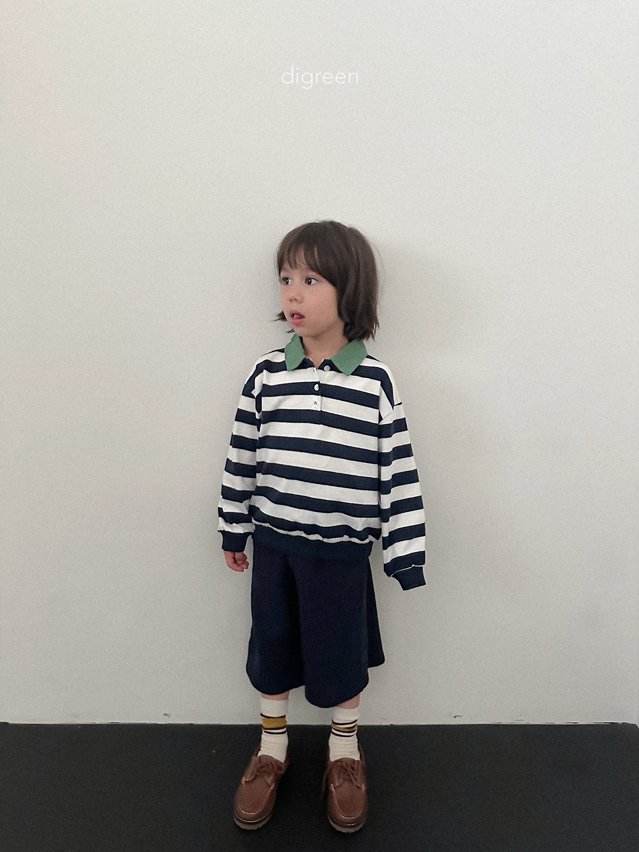 Digreen | striped collar mtm 