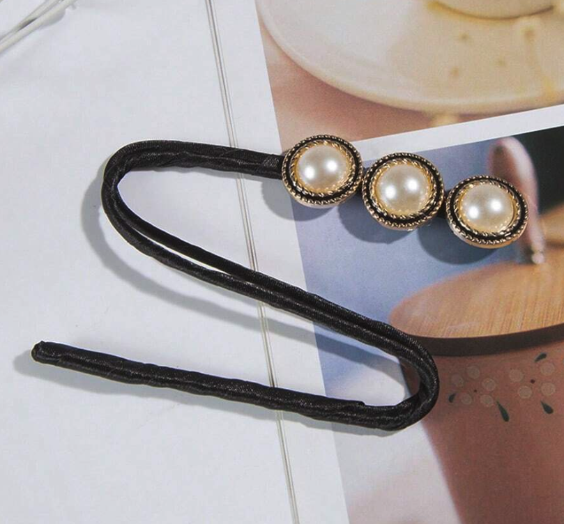 Hair Bun Maker Hair Ties Faux Pearls Elegant Donut Hair Bun