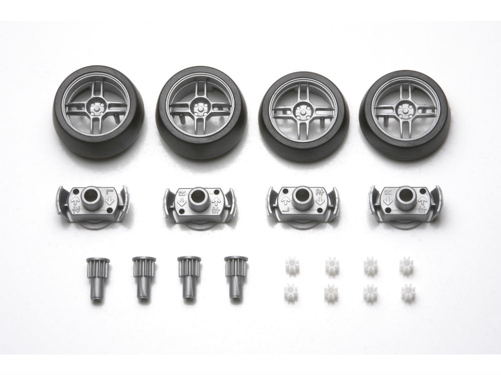LARGE DIA. 1-WAY WHEELS WT w/OFFSET TREAD TIRES