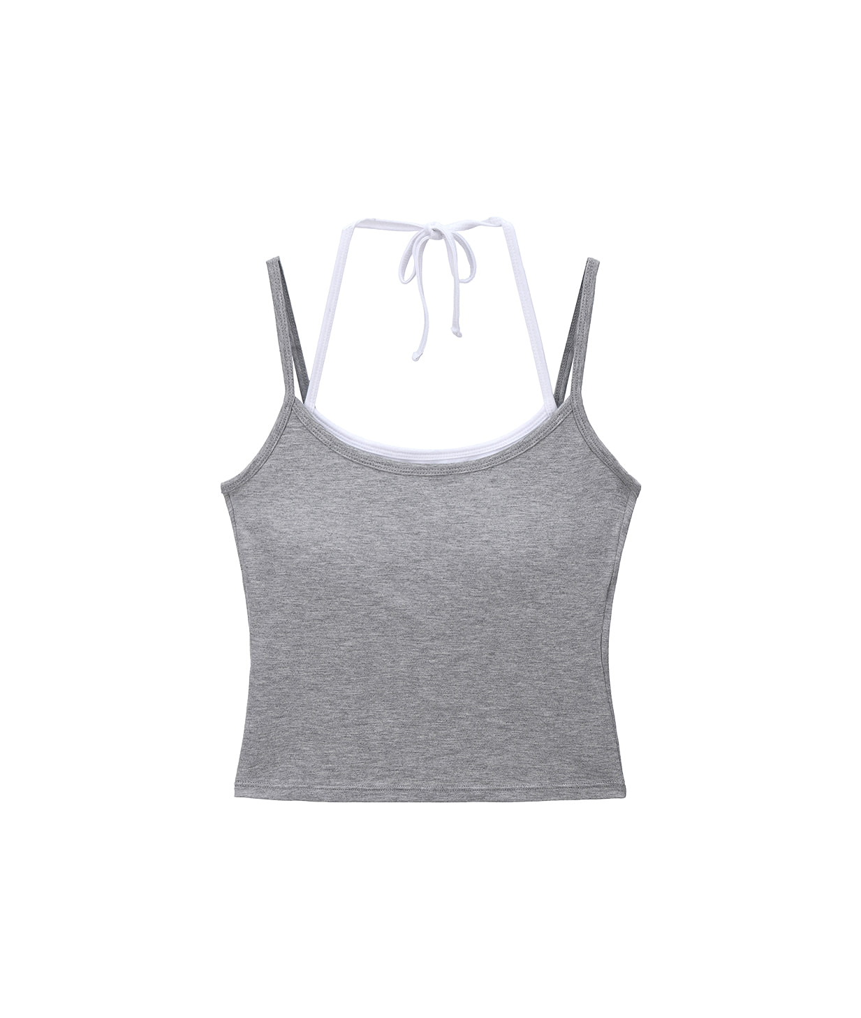 預購_Layered Halterneck Sleeveless Top by Conch