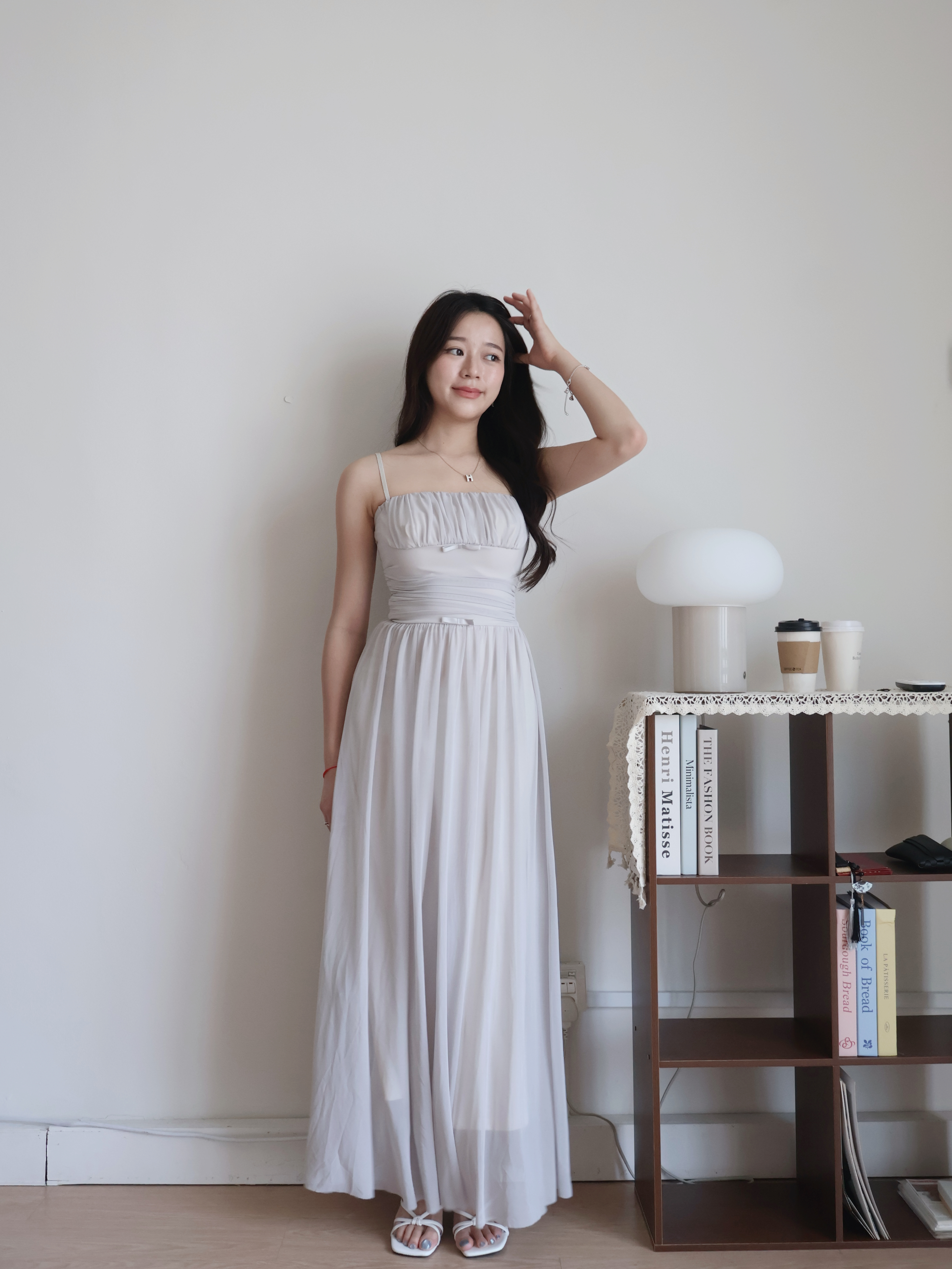 Bruna Maxi Dress | Light Grey