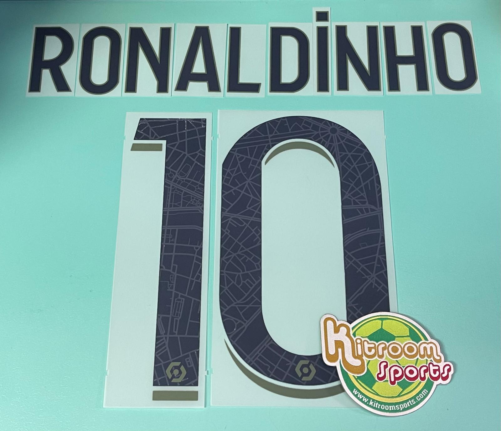 2023-24 PSG 4th Ligue 1 Nameset #10 RONALDINHO