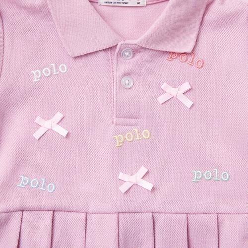 Polo Baby 短袖刺繡絲帶裙 2色可選 70/80cm