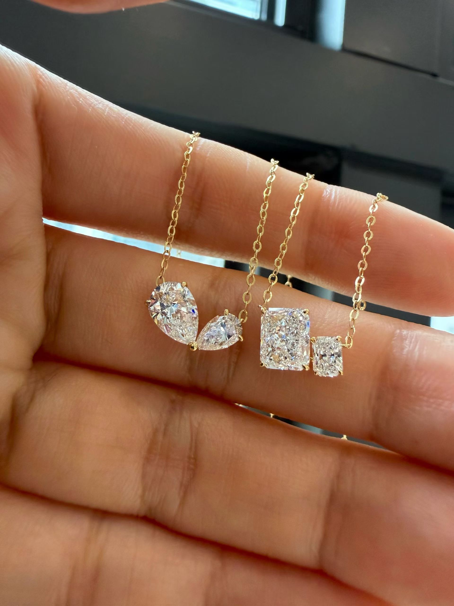 18K培育鑽石項鏈 D:0.81ct + d:0.32ct