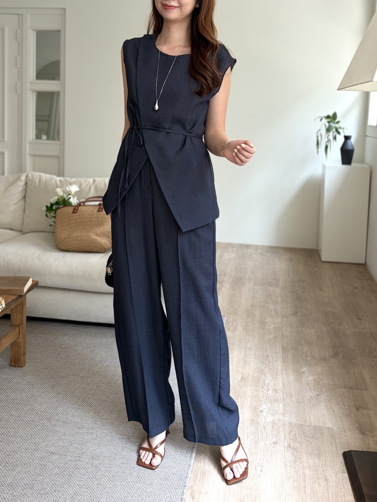 The Fine Linen Summer Set (Navy)