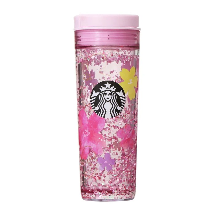 日本Starbucks限定 櫻花粉紅閃粉水樽 473ml 