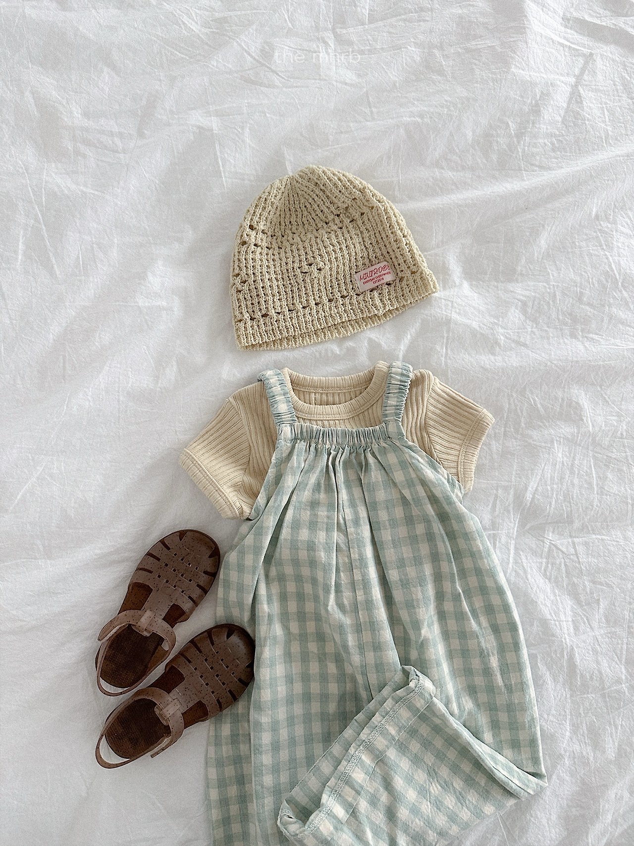 Minirobe | Check Jumsuit (Mint XL100-110)