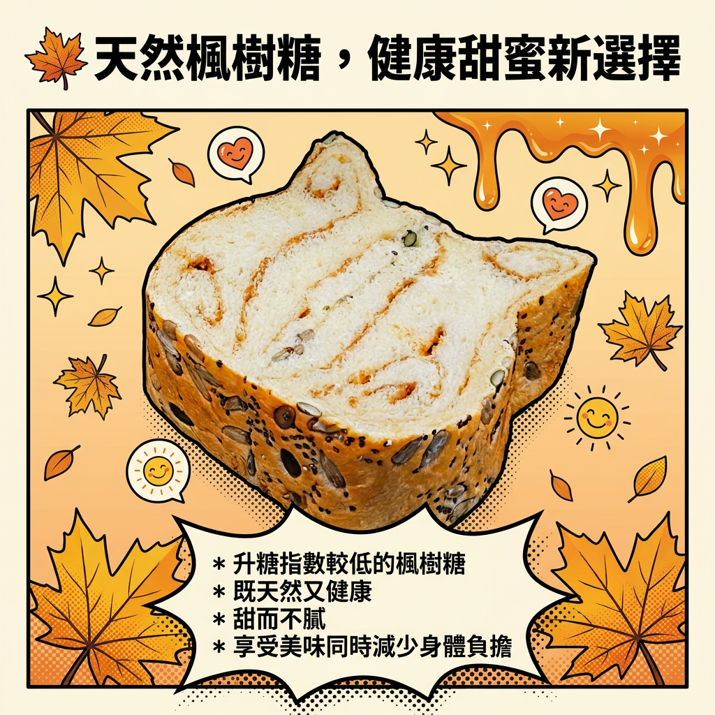 阿嫲｜楓糖花面貓貓吐司｜可愛造型 x 湯種鬆軟 x 天然楓糖
