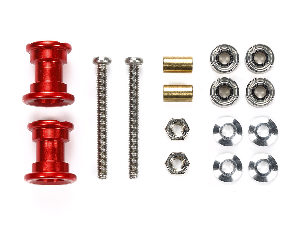 Lightweight Double Aluminum Rollers Set (9-8mm) (Red)
