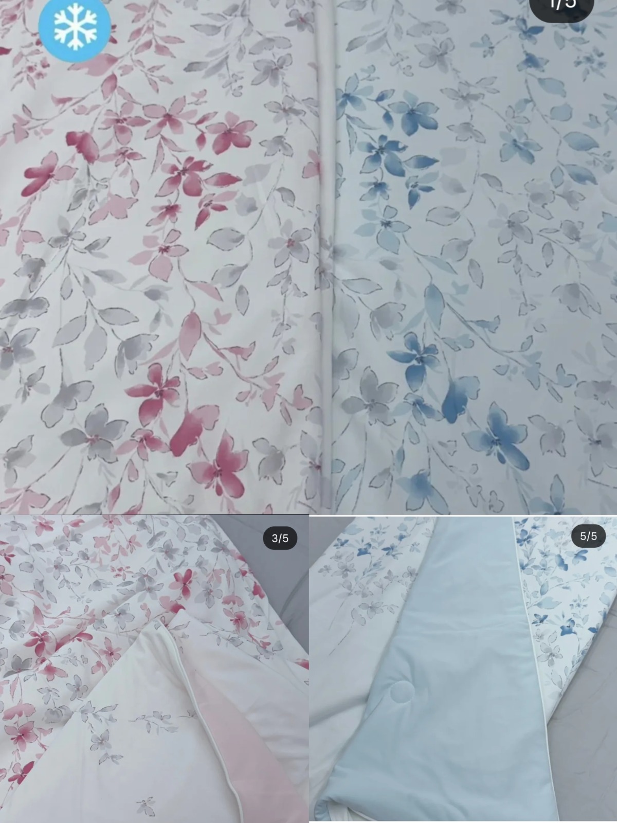 🇰🇷韓國廣藏市場 碎花涼感被｜粉紅/藍色｜100%涼感紗｜單人/雙人❄️🌸🛏️