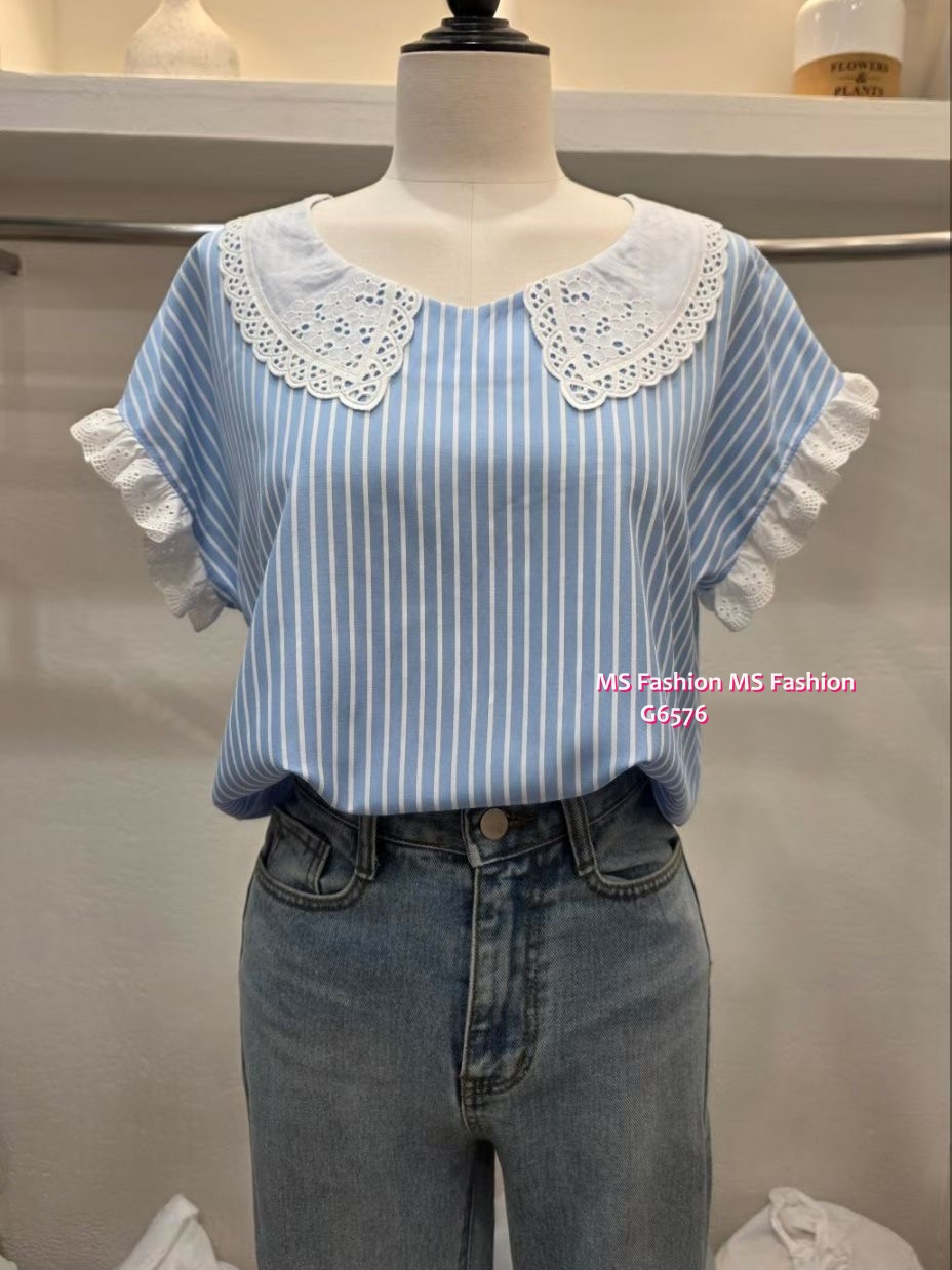 G6576 通花條子top