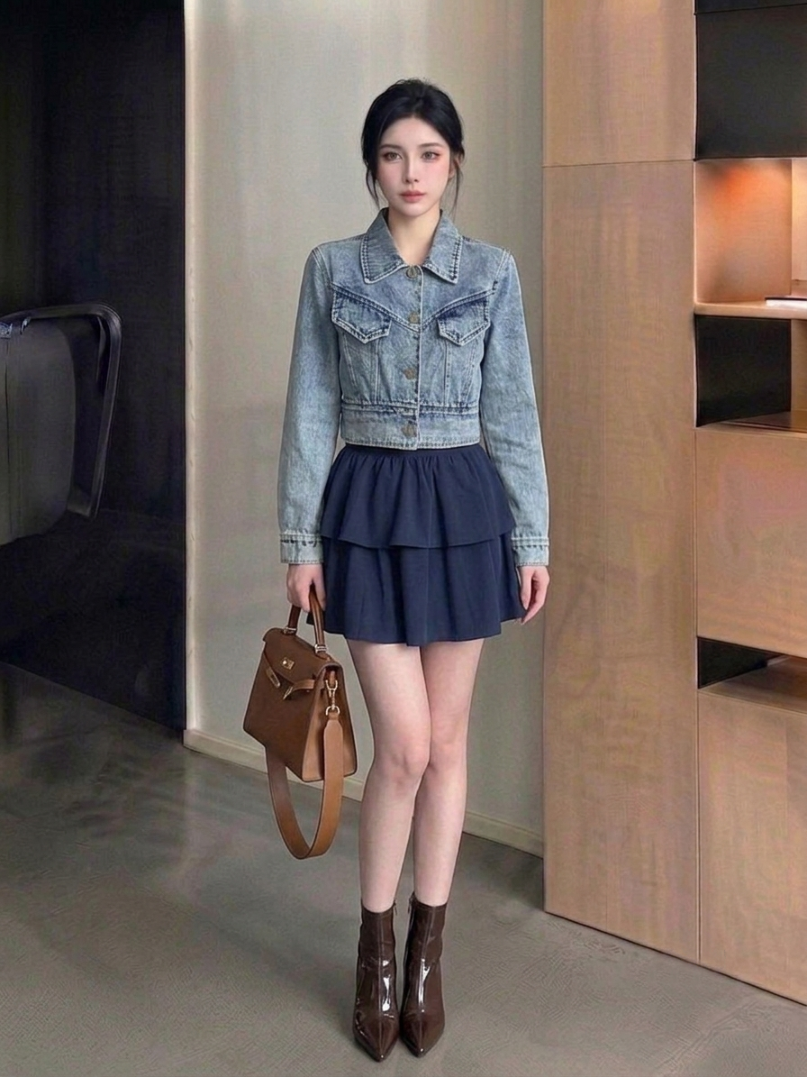 Crop Denim Jacket M246