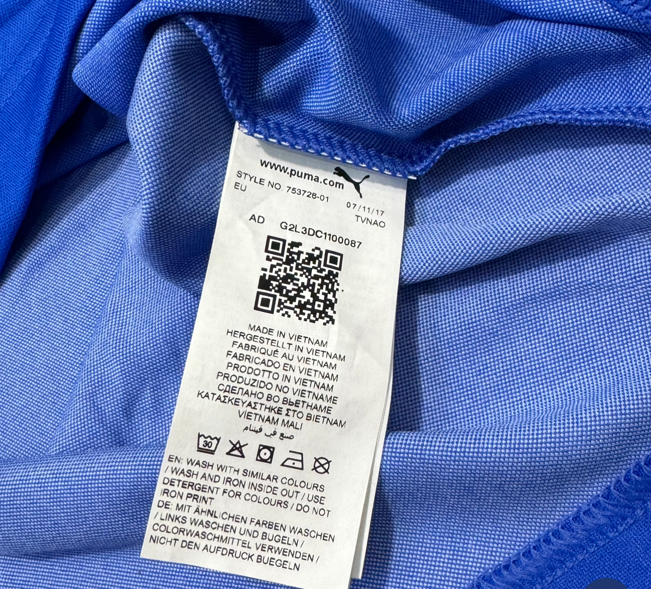 Italy 18/19 woman team match issued/worn shirt #21 Cernoia