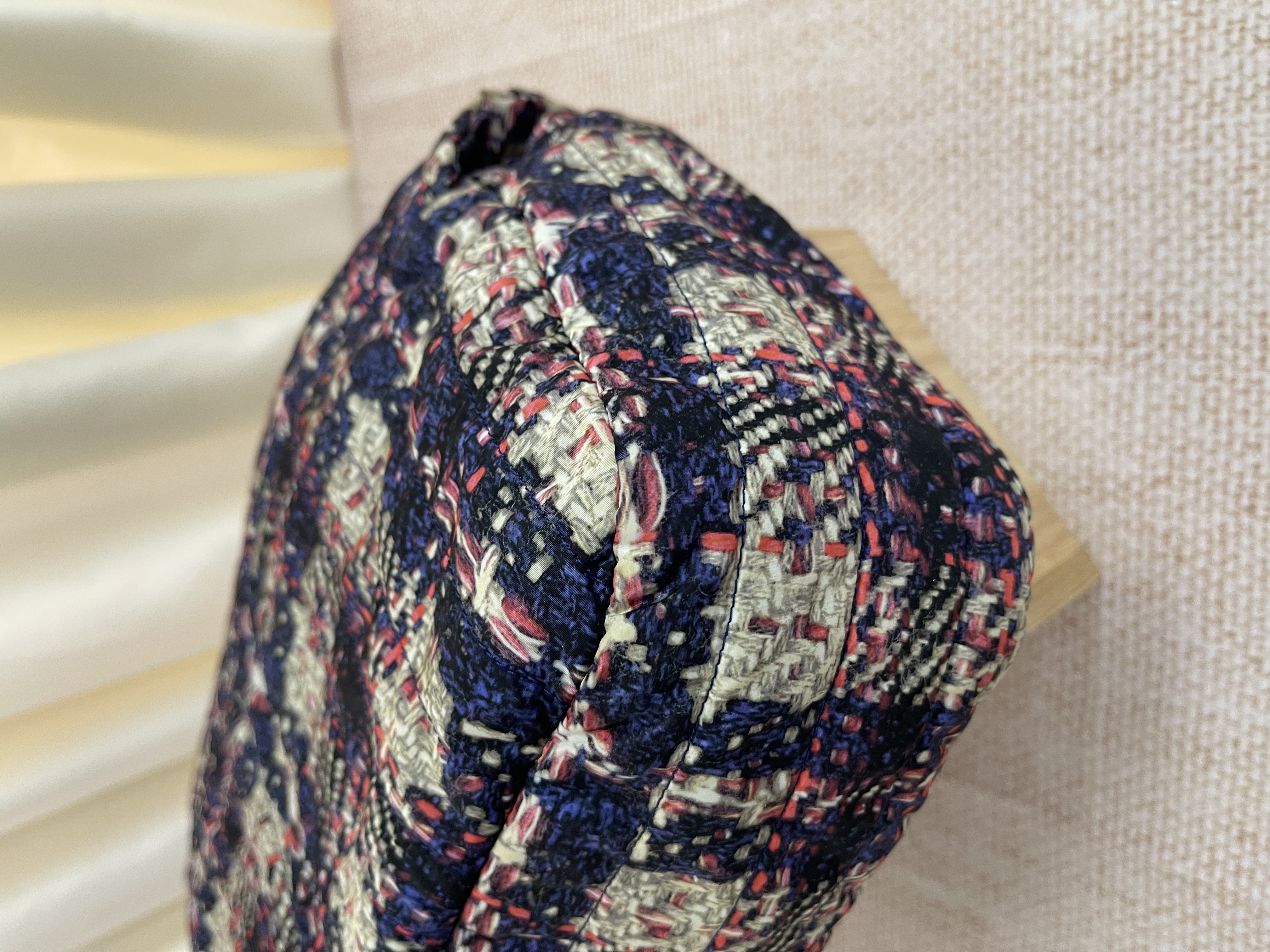 Pre-owned Chanel Nylon Tweed Print Bag / 26NY113