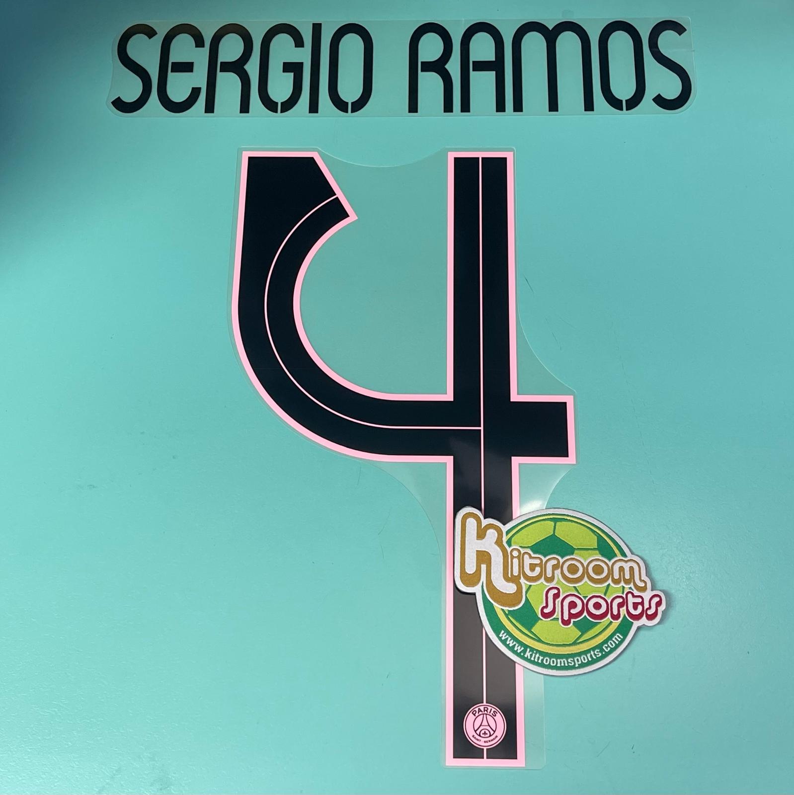 2021-22 PSG Away UCL Nameset #4 SERGIO RAMOS