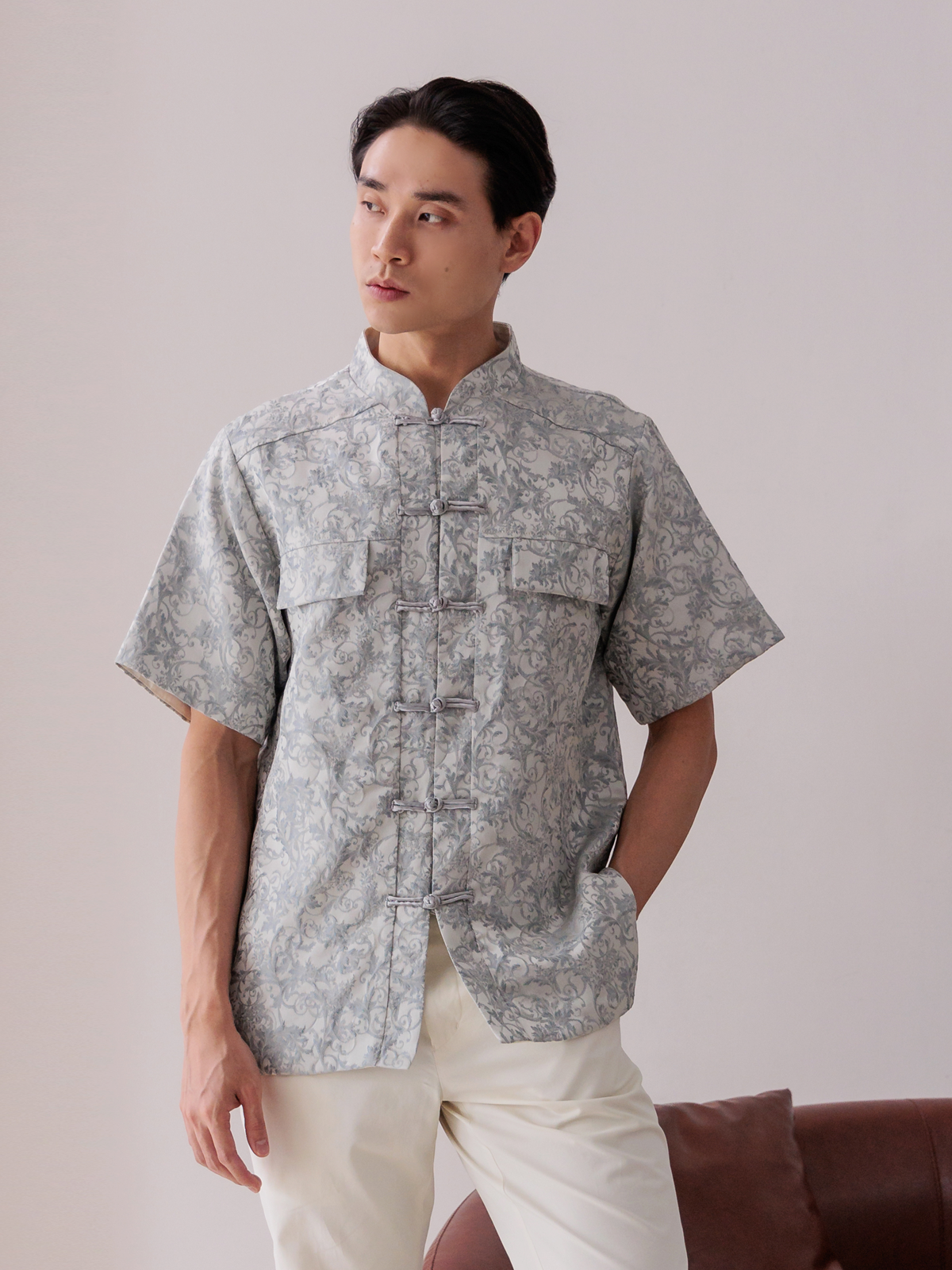 【Pre- Order】Neo Tang Floral Knot Shirt 繁花似锦 M263