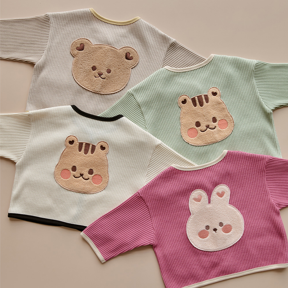 DOTTODOT 萌萌大圓臉華夫格開襟衫