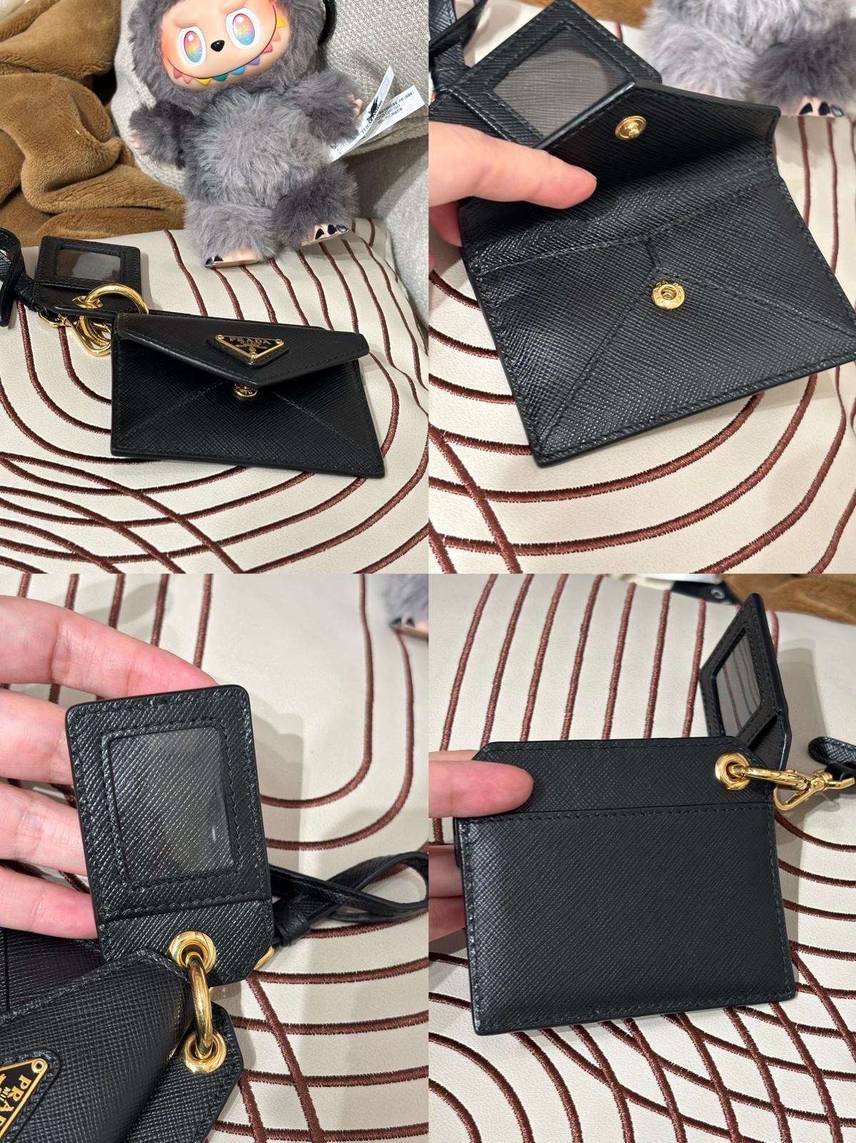 Prada card holder Saffiano Leather 卡片套鎖匙扣 100%Authentic, 98%new