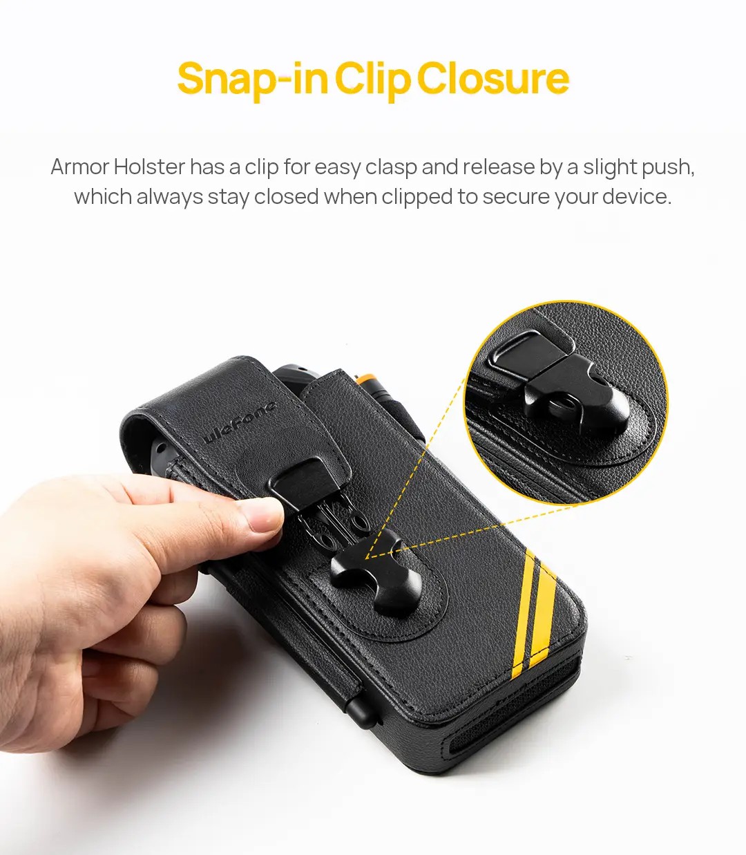Ulefone Armor Holster Multi-Purpose Phone Pouch For Armor 26 Ultra 卡扣式保護套