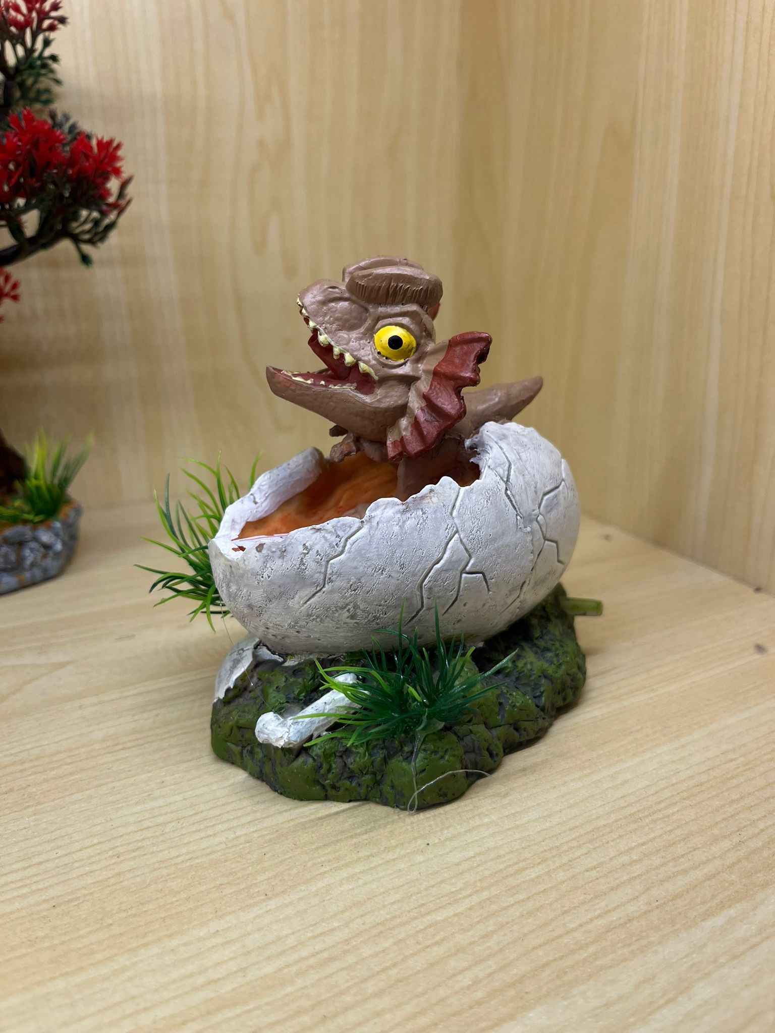 【魚缸變身侏羅紀】氣動恐龍擺設｜會呼吸吐泡泡｜動態造景裝飾 (三角龍/雙脊龍) 