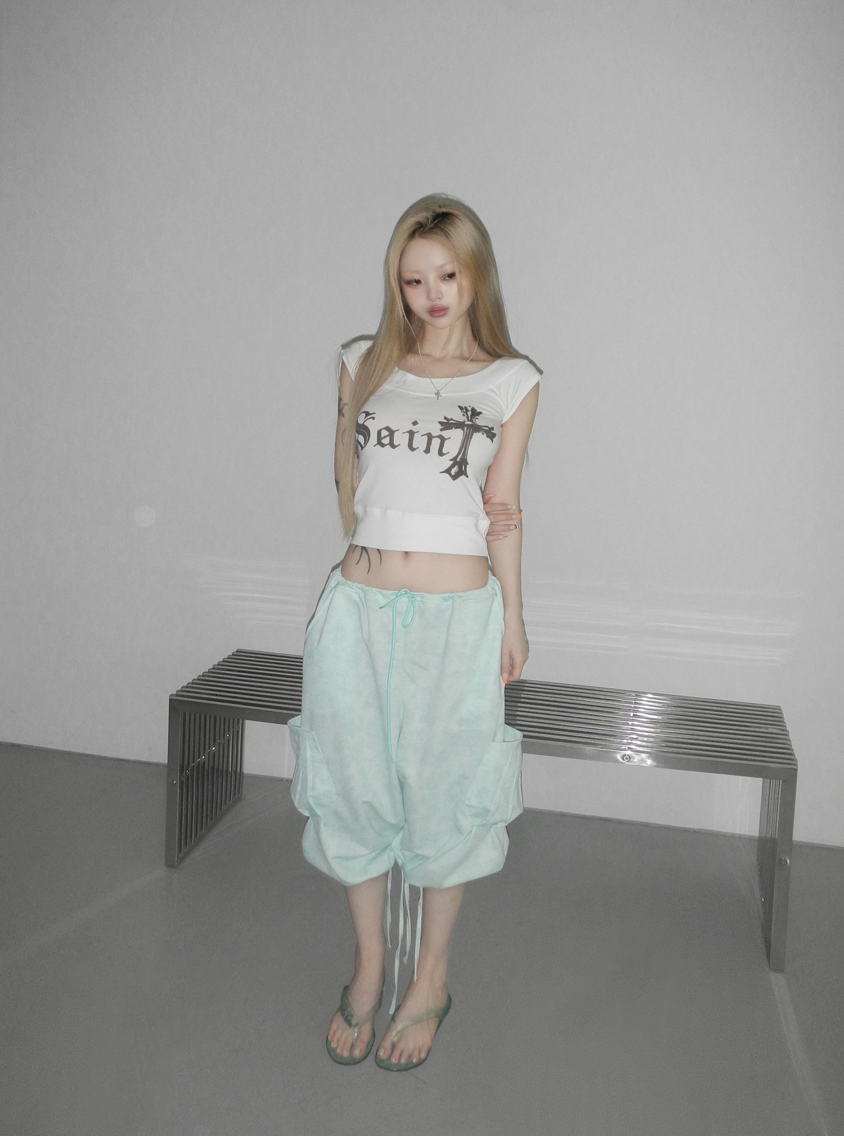 Gothic Graphic Boat Neck Short Sleeve Top