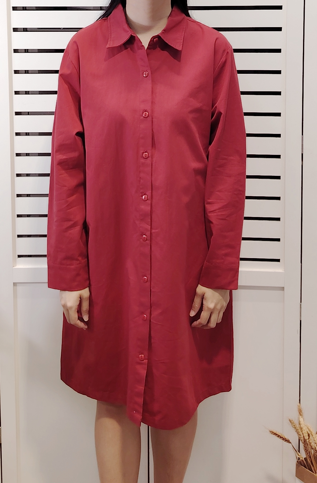 H9152 Collar Shirt Dress 