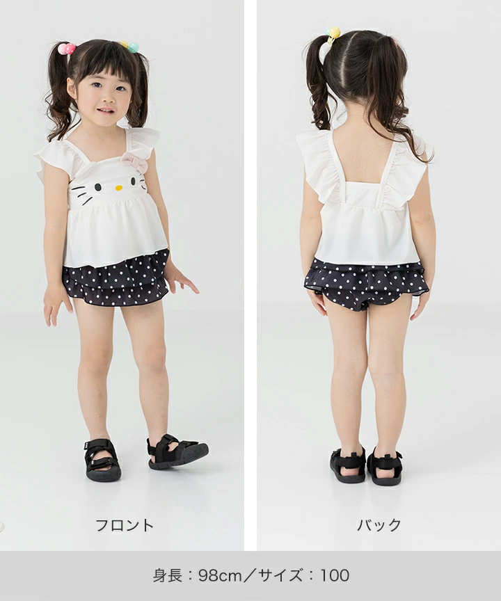 🆕【⭐訂購⭐】🇯🇵日本直送 🌀#Sanrio 摺邊女童泳衣套裝🌀 [PLEA-0276] [260630]