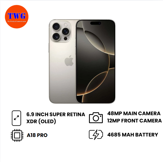 iPhone 16 Pro Max (256GB) DEMO SET, 100% ORIGINAL MALAYSIA