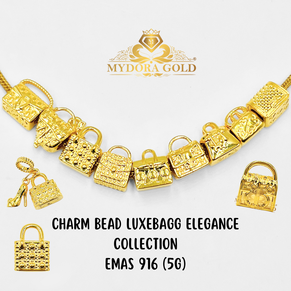 MYDORA Charm Bead LuxeBagg Elegance Collection (5G) l EMAS 916/22K