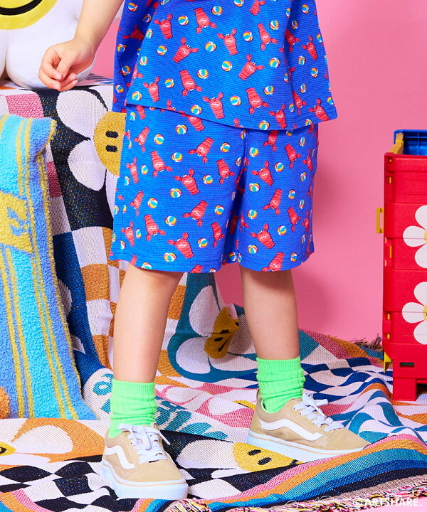 🇯🇵預訂 日本直送🇯🇵Markey’s x Wiggle Wiggle四色圖案滿印華夫格短褲