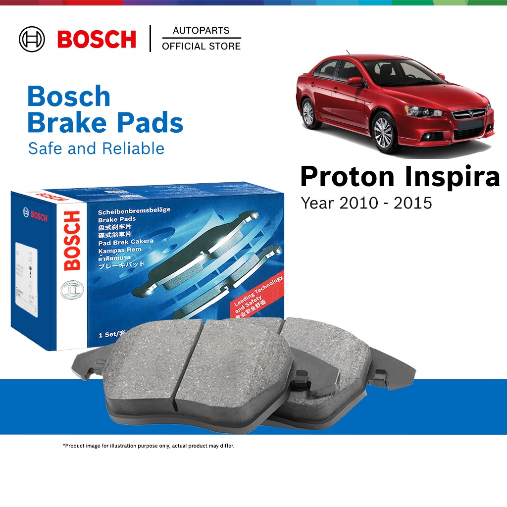 Bosch Front Brake Pads for Proton Inspira (2010 - 2015) - 0986424716