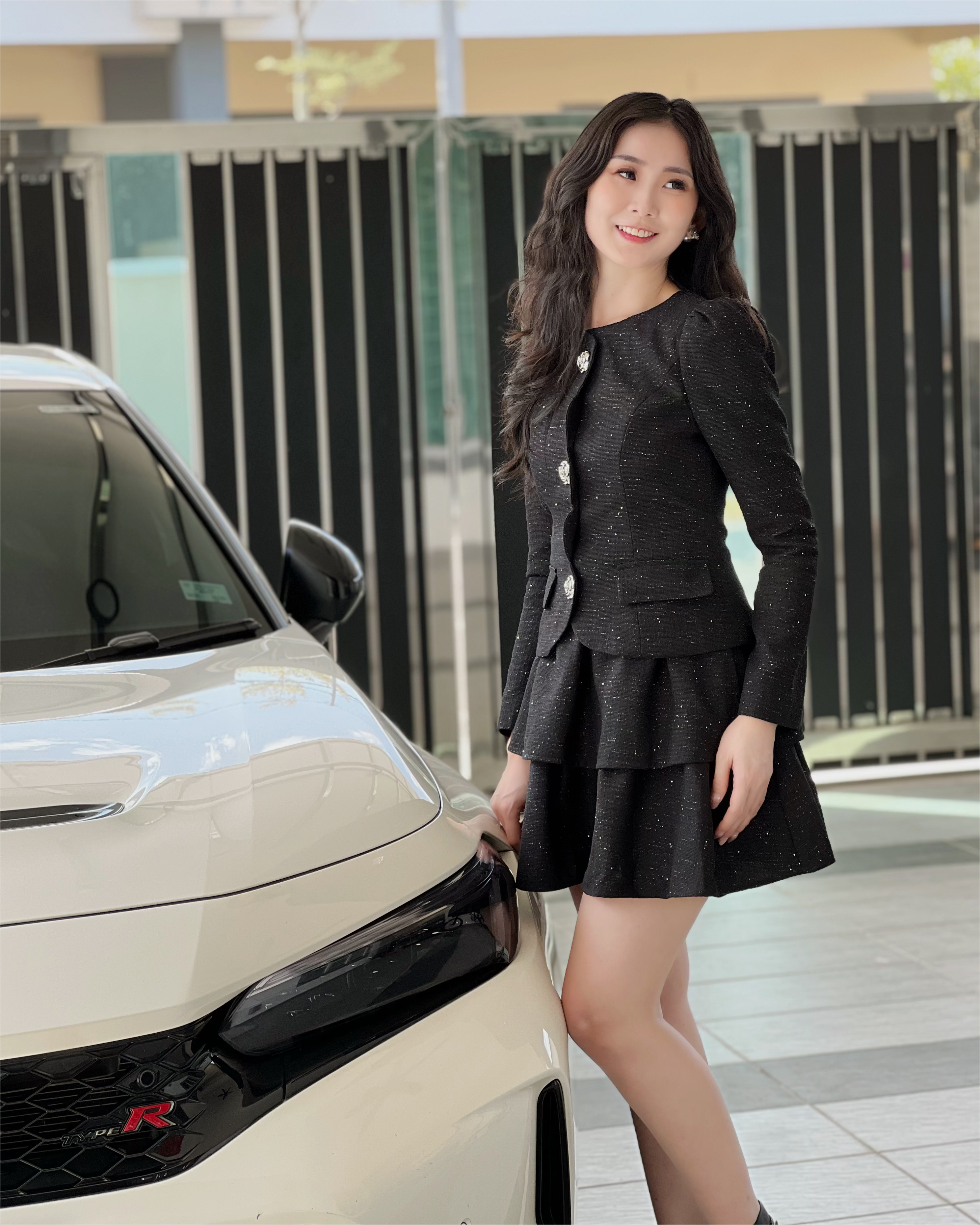 5084 Charlotte Sparkle Tweed Mini Dress