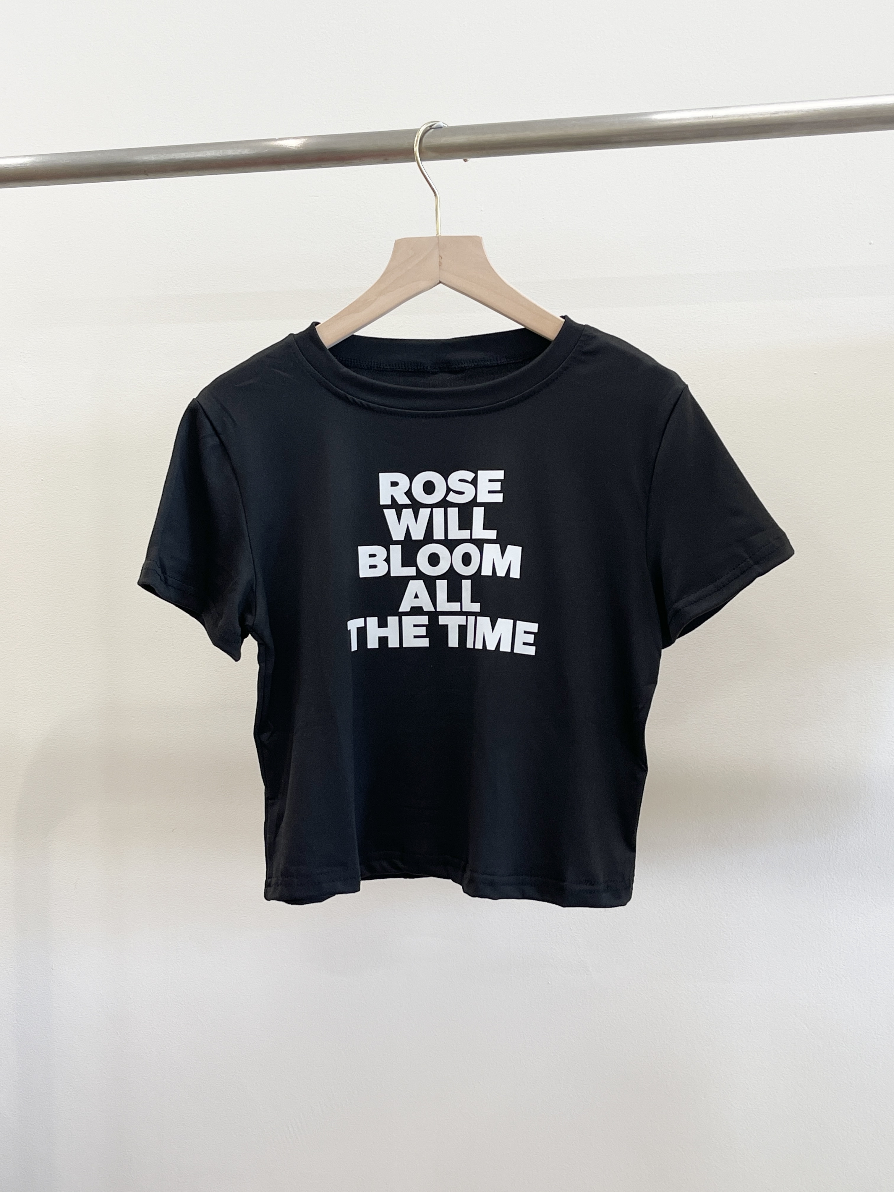 Rose Ins字母短Tee