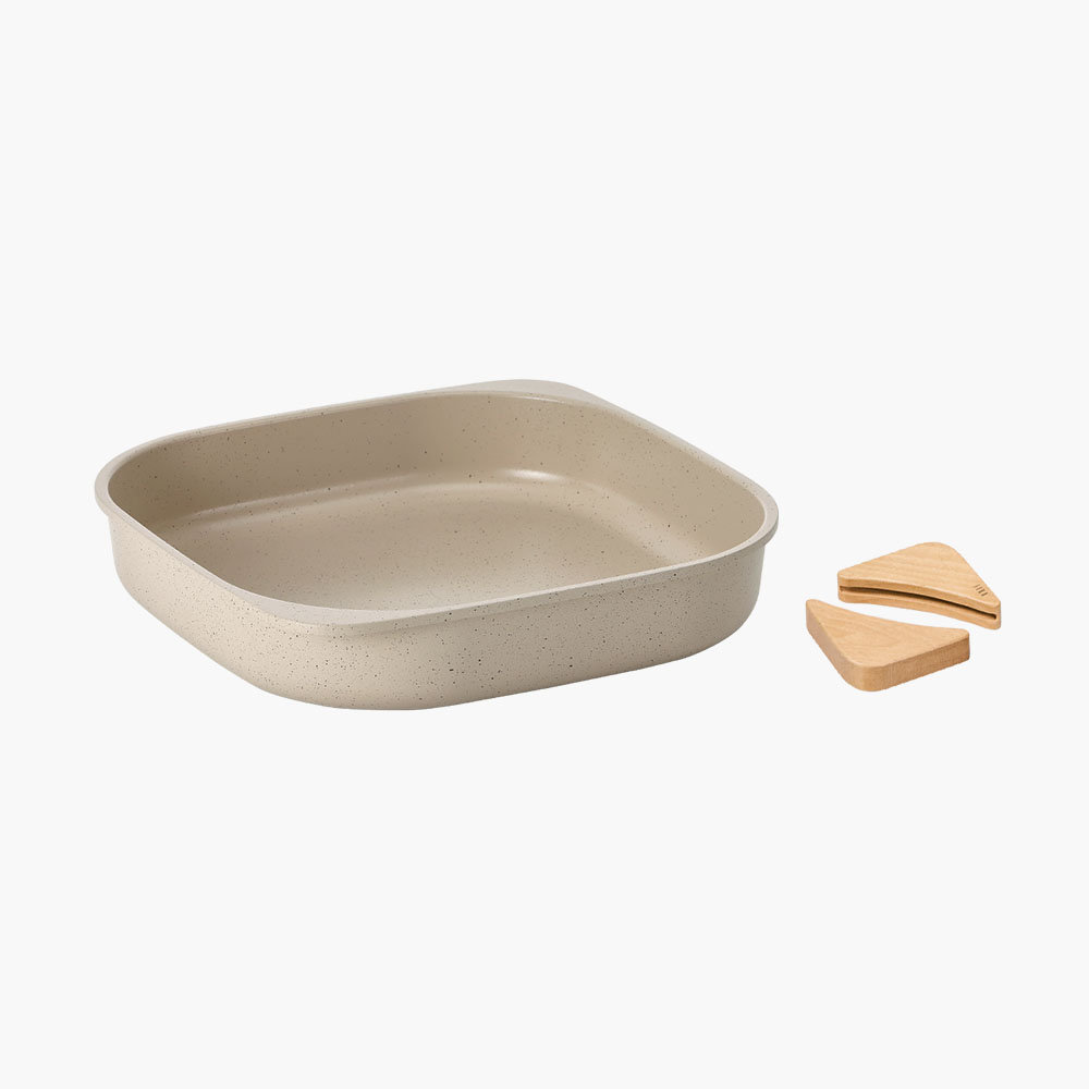 Neoflam - FIKA Objet Comfort 16cm湯鍋 / 20cm燉鍋 / 25cm煎鍋 + 木手柄2件 (植物綠色)