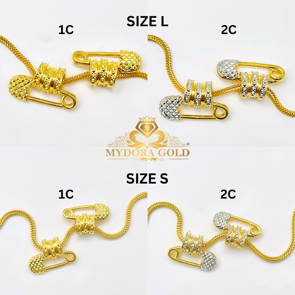 MYDORA Tube Bead Fesyen Safety Pin (5G) l EMAS 916/22K