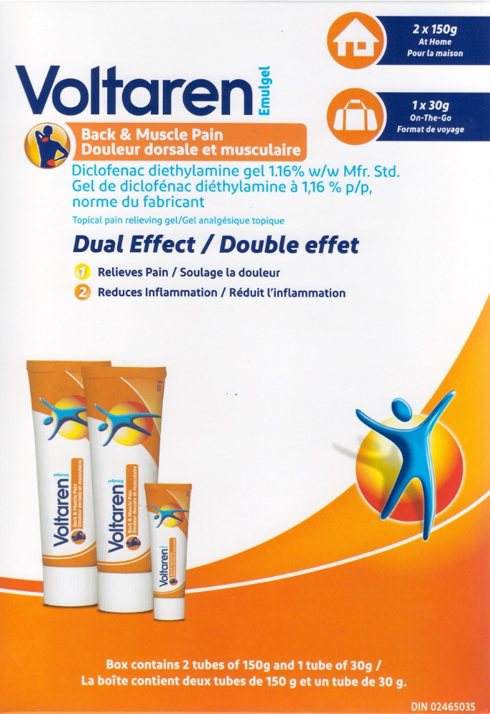 加拿大直送 Voltaren Emulgel 背部和肌肉痠痛舒緩凝膠