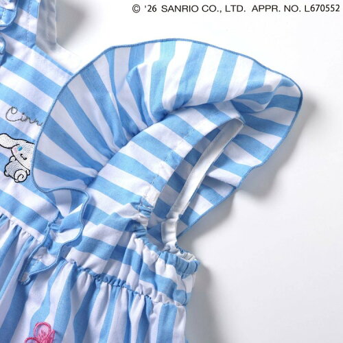 🆕【⭐訂購⭐】🇯🇵日本直送🌀#Sanrio 刺繡 立體花朵 荷葉褶邊 條紋 上衣［2款選］🌀 [ELDA-0265][260529]